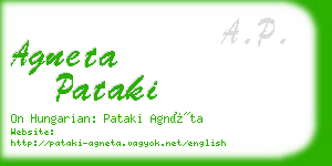 agneta pataki business card